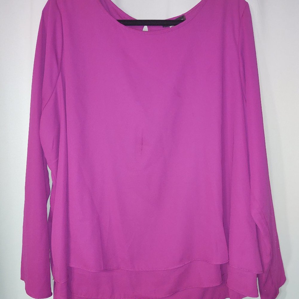 Pink Long Sleeve Blouse